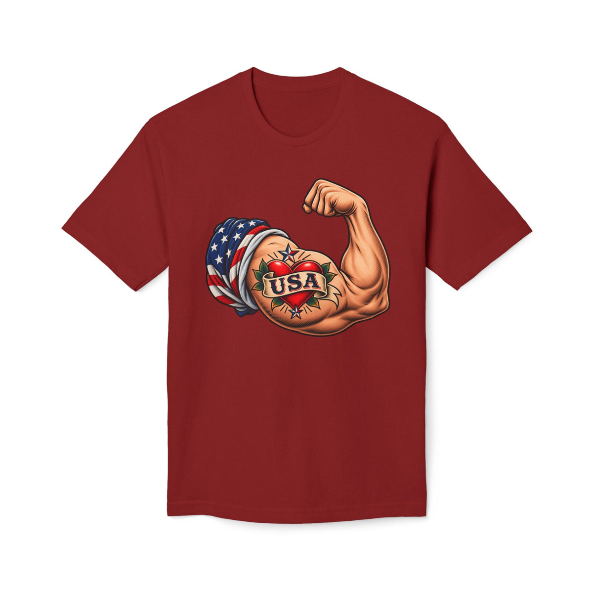 USA Tattoo On Flexed Muscle T-Shirt