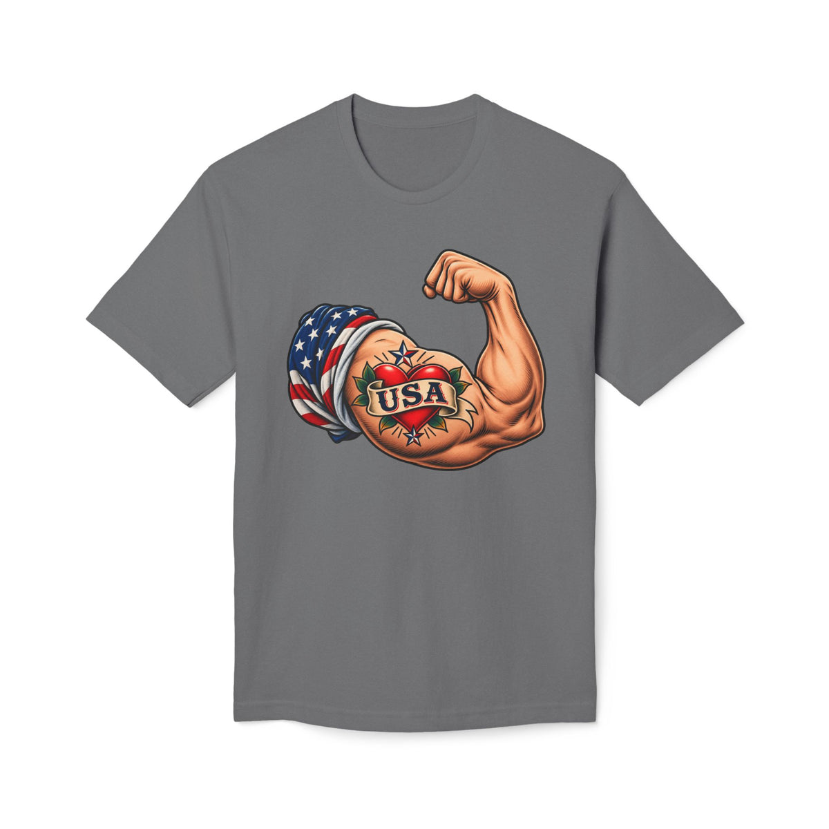 USA Tattoo On Flexed Muscle T-Shirt