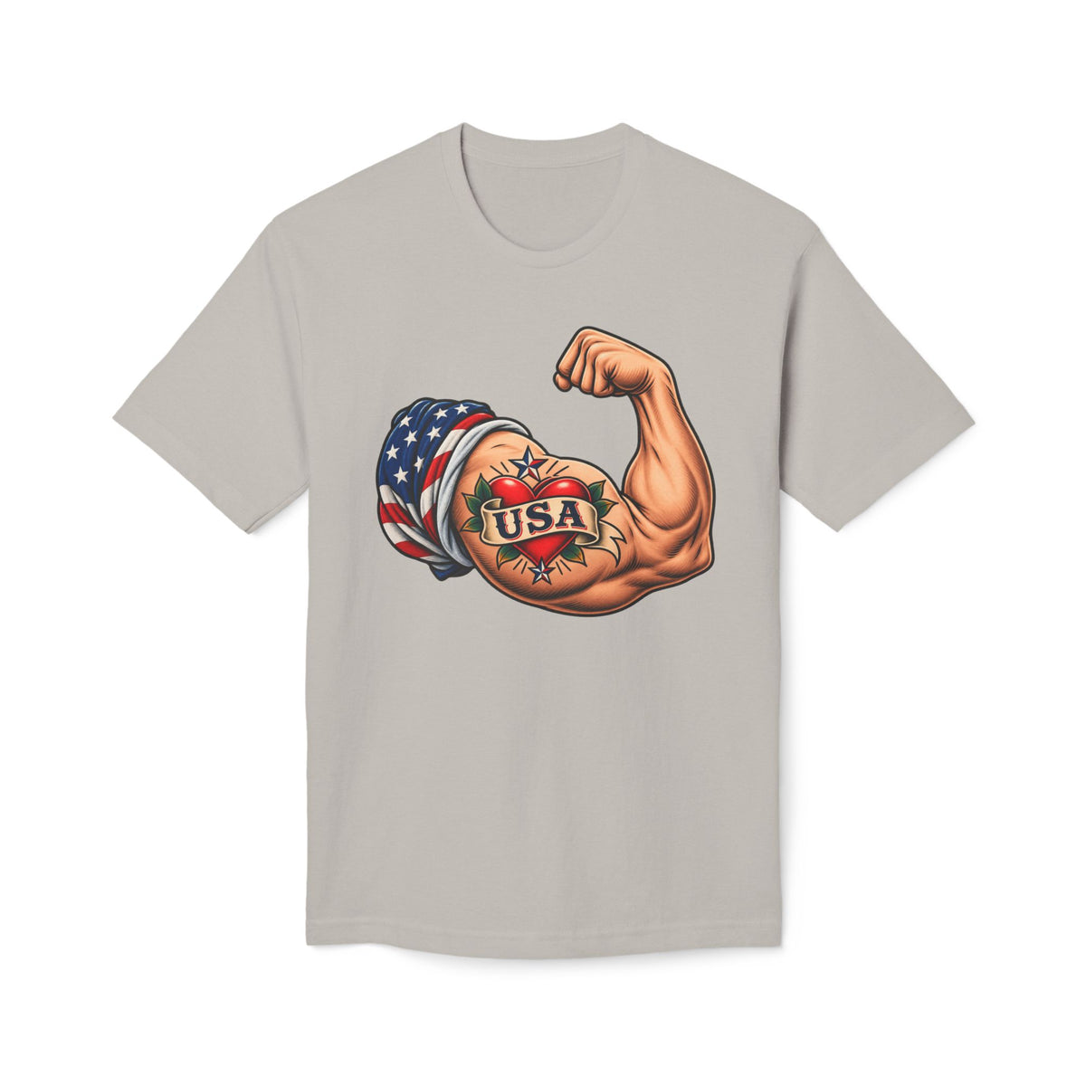 USA Tattoo On Flexed Muscle T-Shirt
