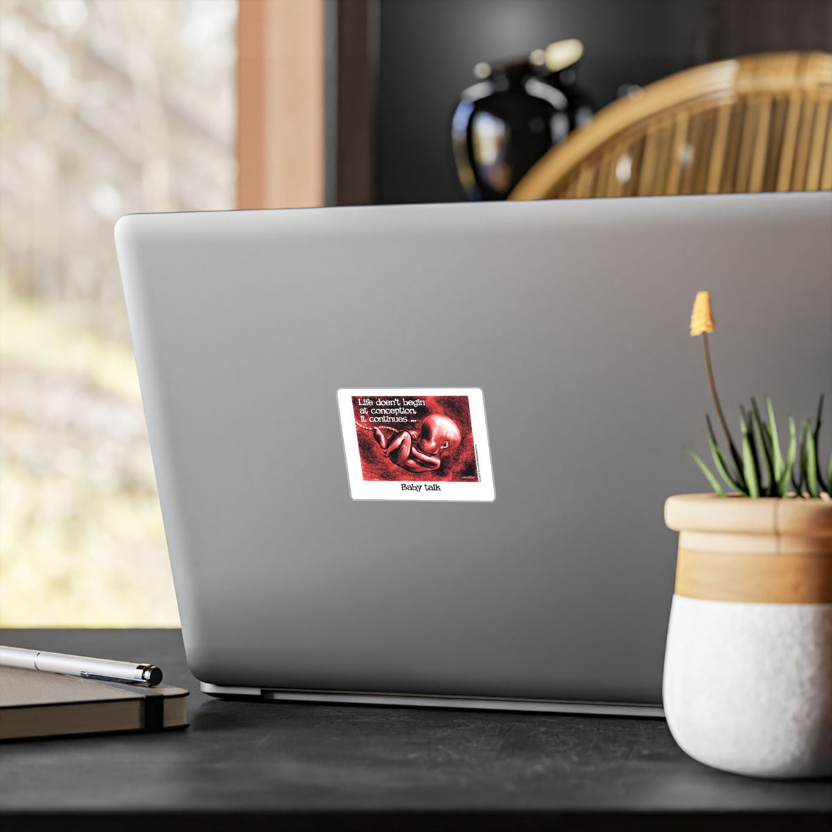 Pro-Life Political Cartoon Kiss-Cut Vinyl Decal – Alexander Hunter (The Washington Times)