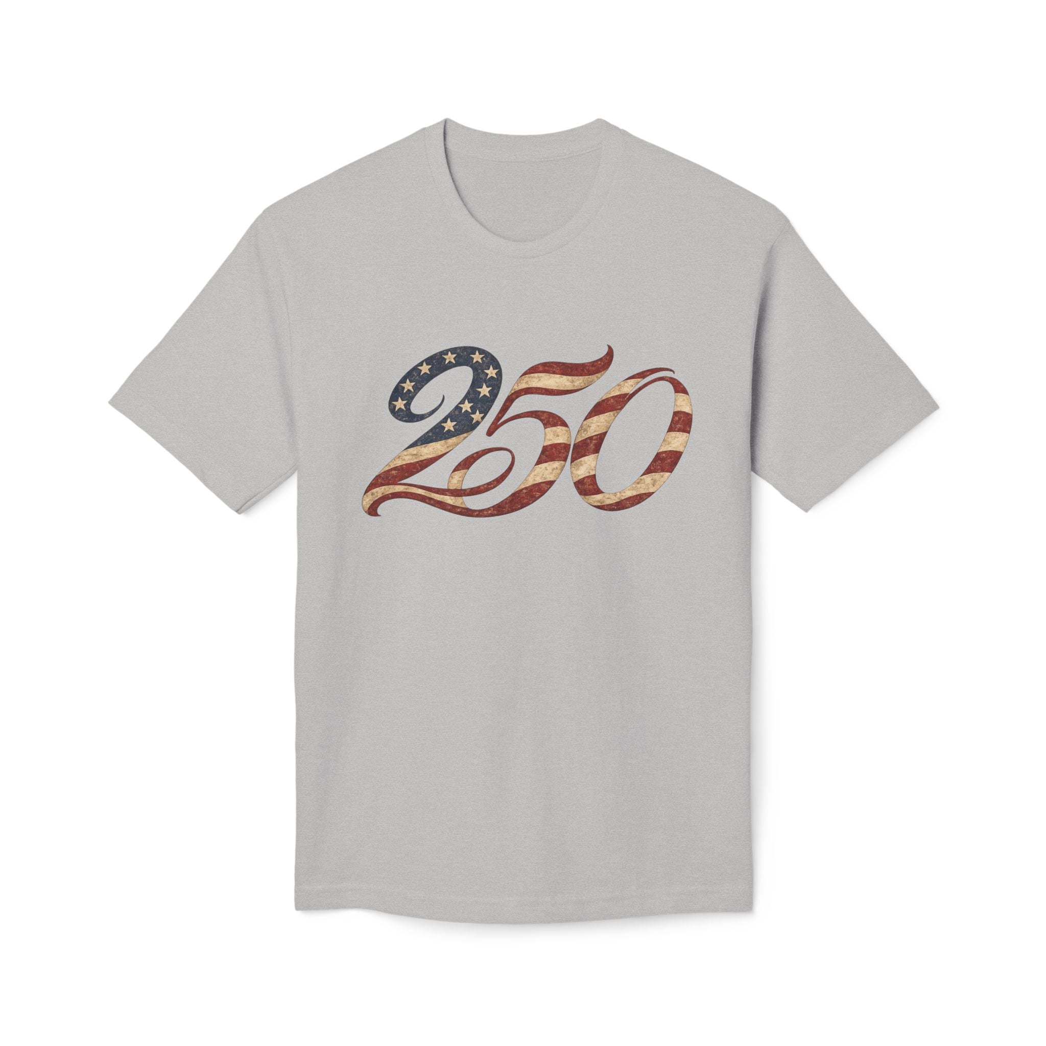 250 American Flag Number T-Shirt — Patriotic 250th Anniversary Tee