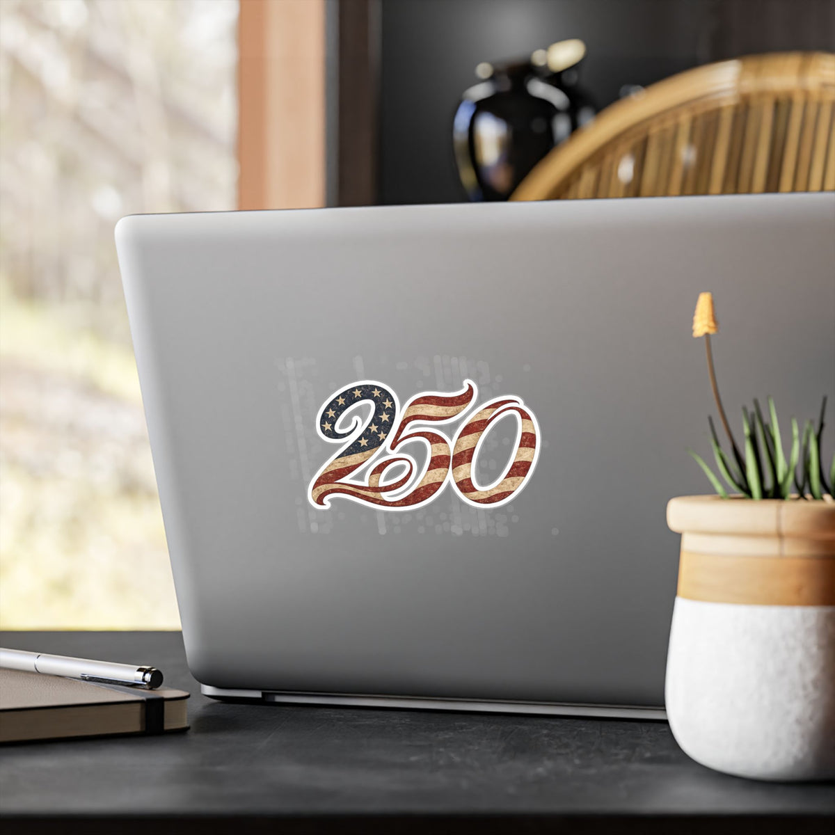 America's 250th Birthday Flag Vinyl Decal — Patriotic Kiss-Cut Sticker for Laptops, Water Bottles and More