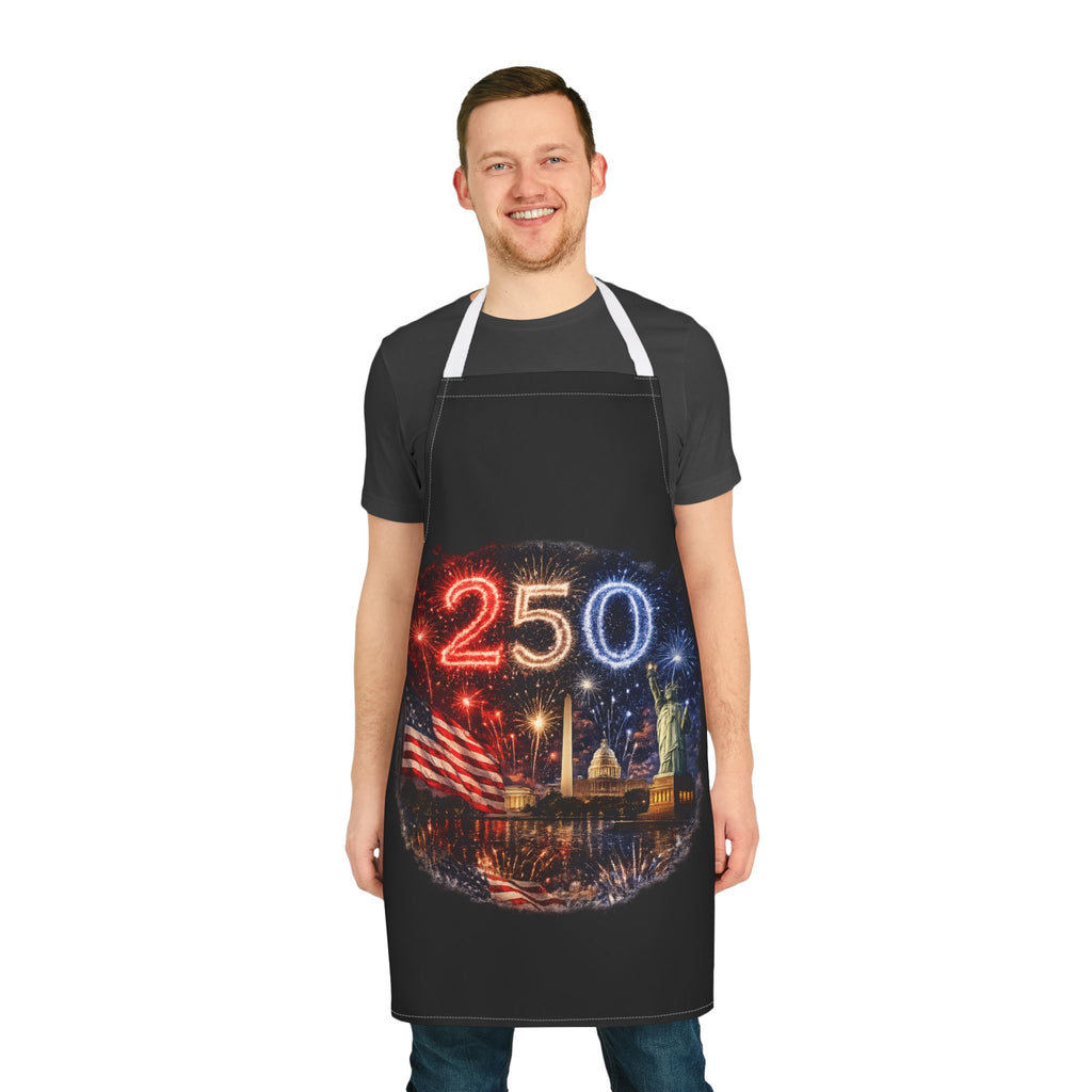 America's 250th Fireworks Celebration Apron — Patriotic BBQ & Fourth of July Cooking Apron