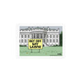 "Get Off My Lawn" White House Political Cartoon Kiss-Cut Decal - Alexander Hunter (The Washington Times)