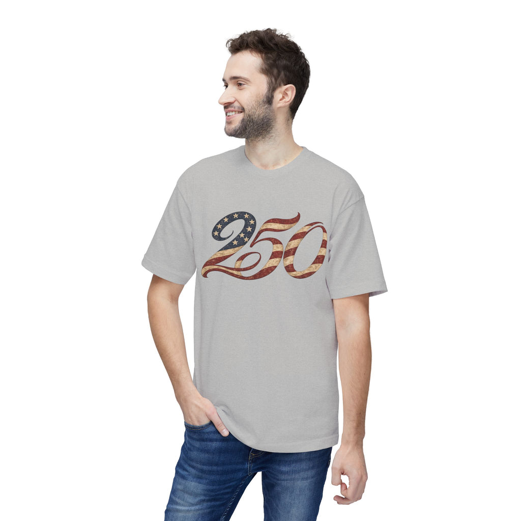250 American Flag Number T-Shirt — Patriotic 250th Anniversary Tee