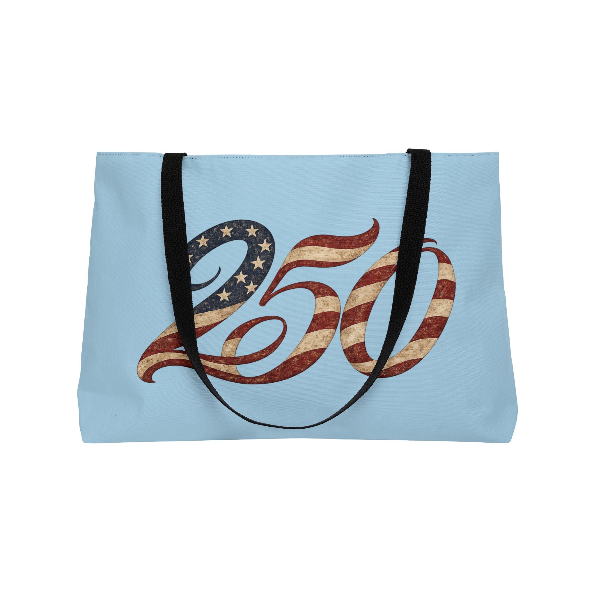 Patriotic '250' Weekender Tote Bag – American Flag Vintage Travel Tote