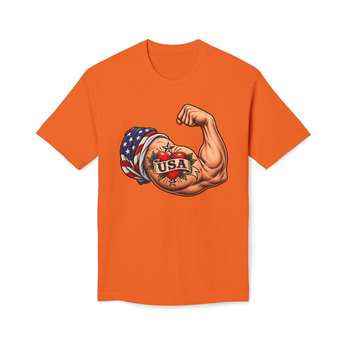 USA Tattoo On Flexed Muscle T-Shirt