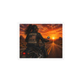 'Proud to Be an American' Motorcycle Sticker — Kiss-Cut Vinyl Decal, Patriotic Biker Sunset