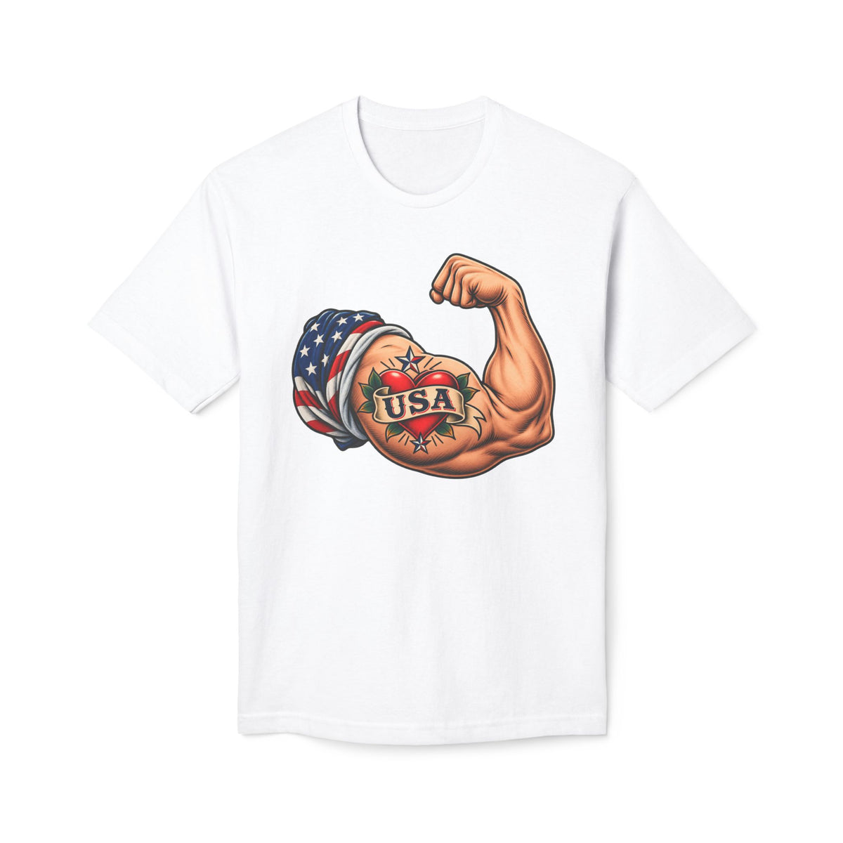USA Tattoo On Flexed Muscle T-Shirt