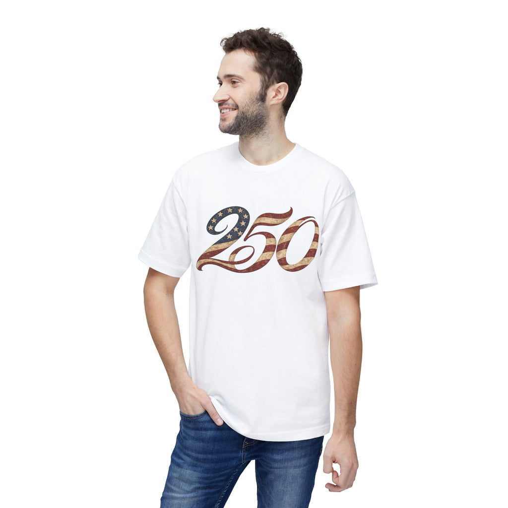 250 American Flag Number T-Shirt — Patriotic 250th Anniversary Tee