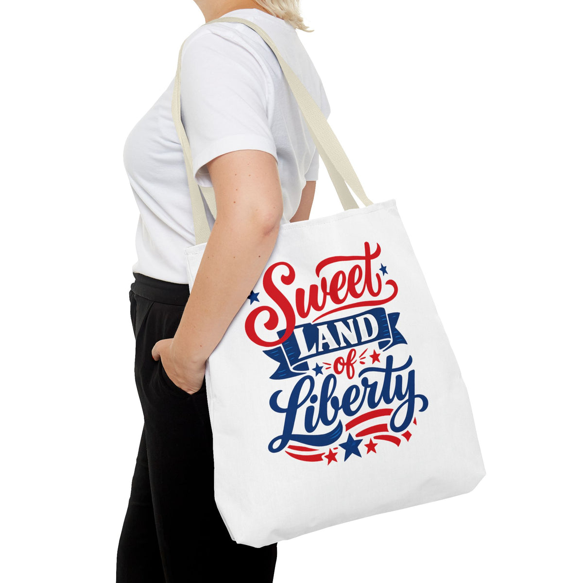 Sweet Land of Liberty Patriotic Tote Bag
