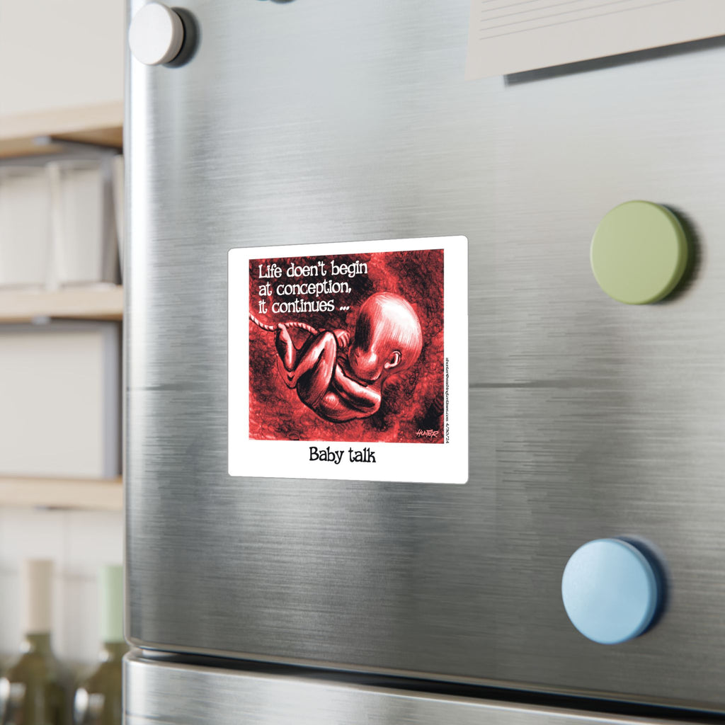 Pro-Life Political Cartoon Kiss-Cut Vinyl Decal – Alexander Hunter (The Washington Times)