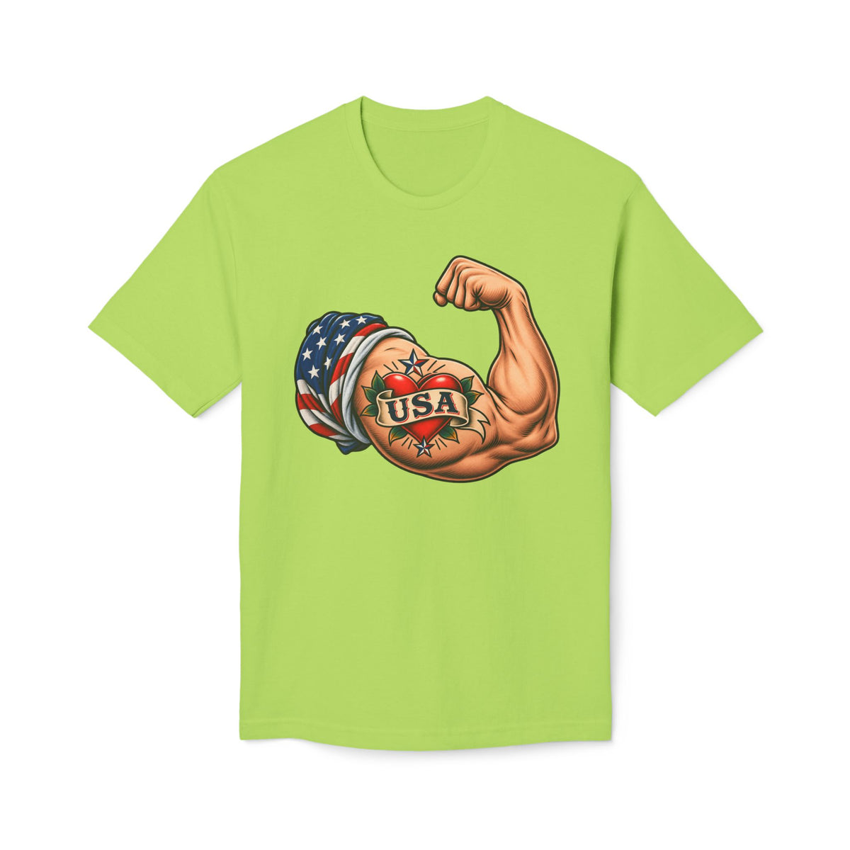 USA Tattoo On Flexed Muscle T-Shirt