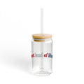 16oz Sipper Glass - 'Sweet Land of Liberty' Patriotic Straw Tumbler