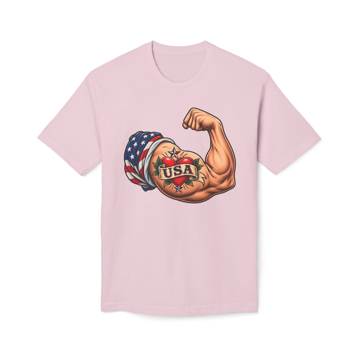 USA Tattoo On Flexed Muscle T-Shirt