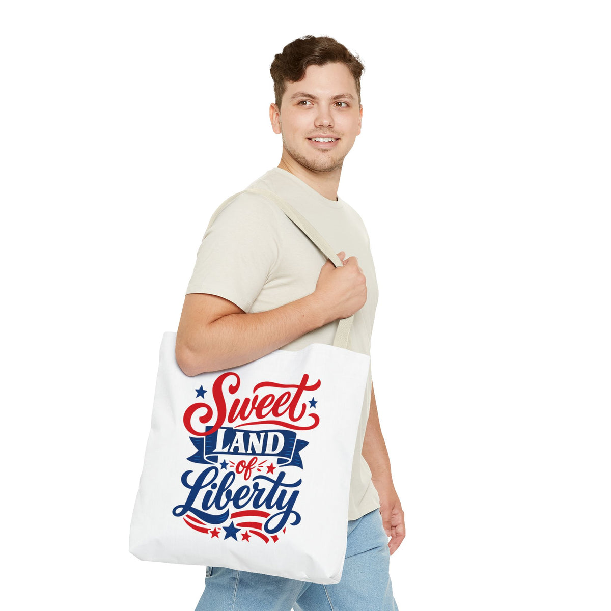 Sweet Land of Liberty Patriotic Tote Bag