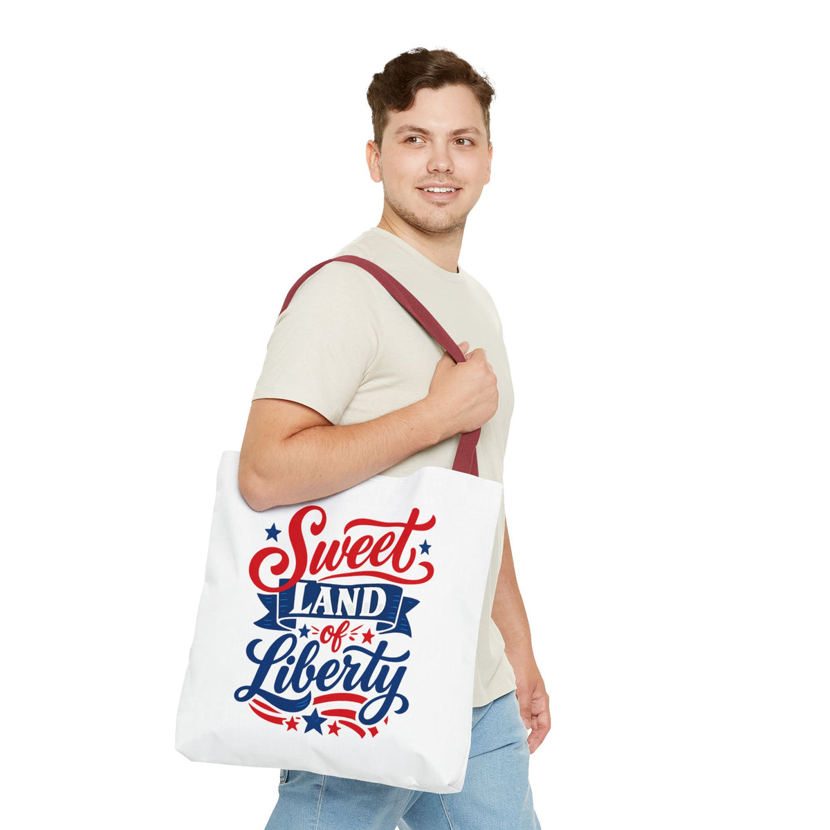 Sweet Land of Liberty Patriotic Tote Bag