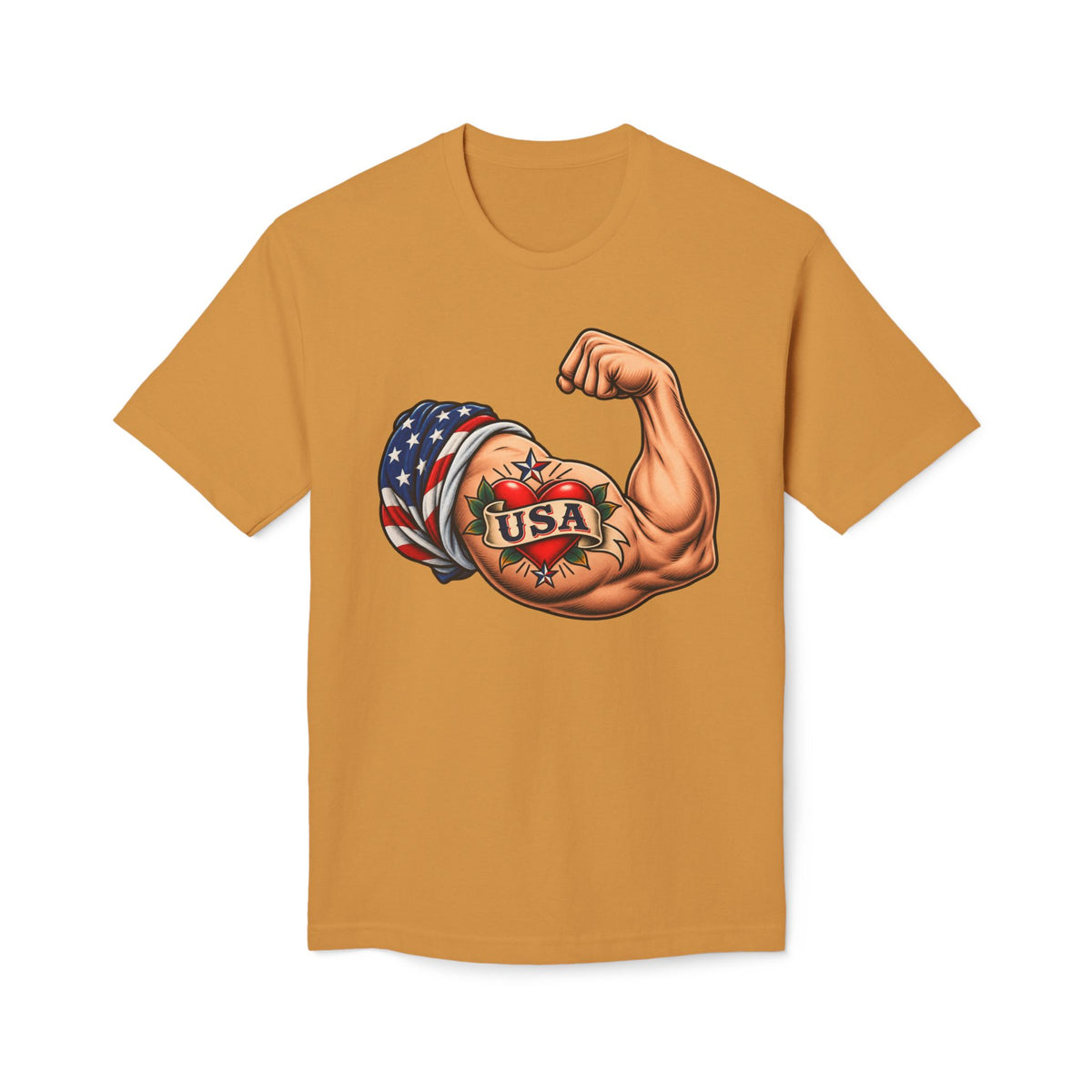 USA Tattoo On Flexed Muscle T-Shirt