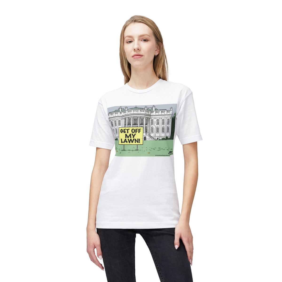"Get Off My Lawn" Political Cartoon By Alexander Hunter (Washington Times) Unisex T-Shirt