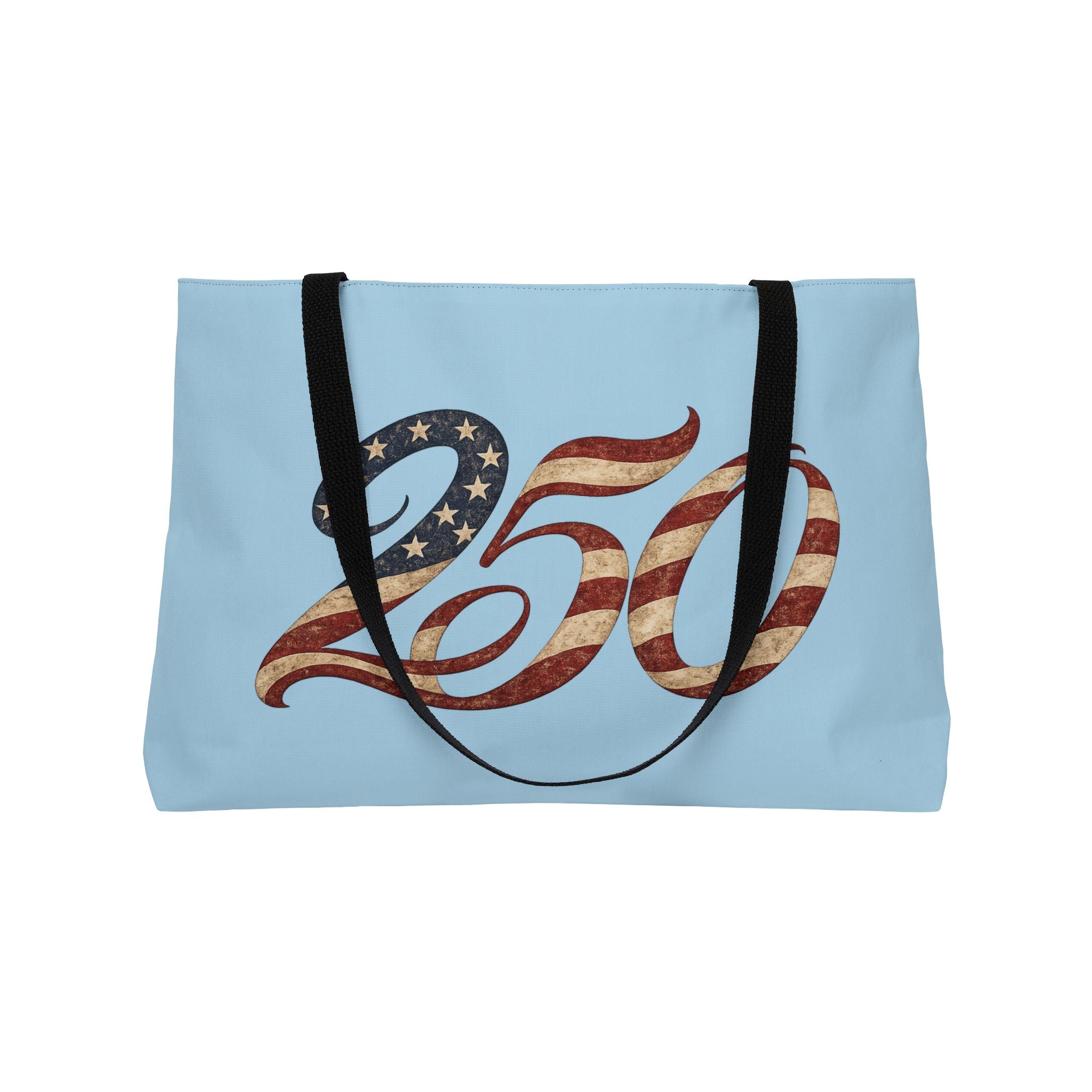 Patriotic '250' Weekender Tote Bag – American Flag Vintage Travel Tote