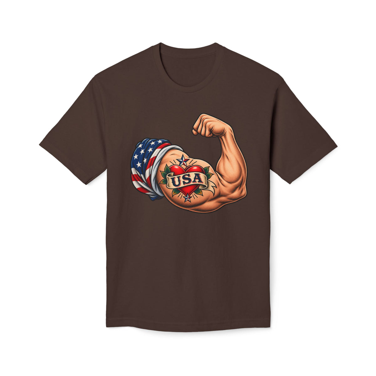 USA Tattoo On Flexed Muscle T-Shirt