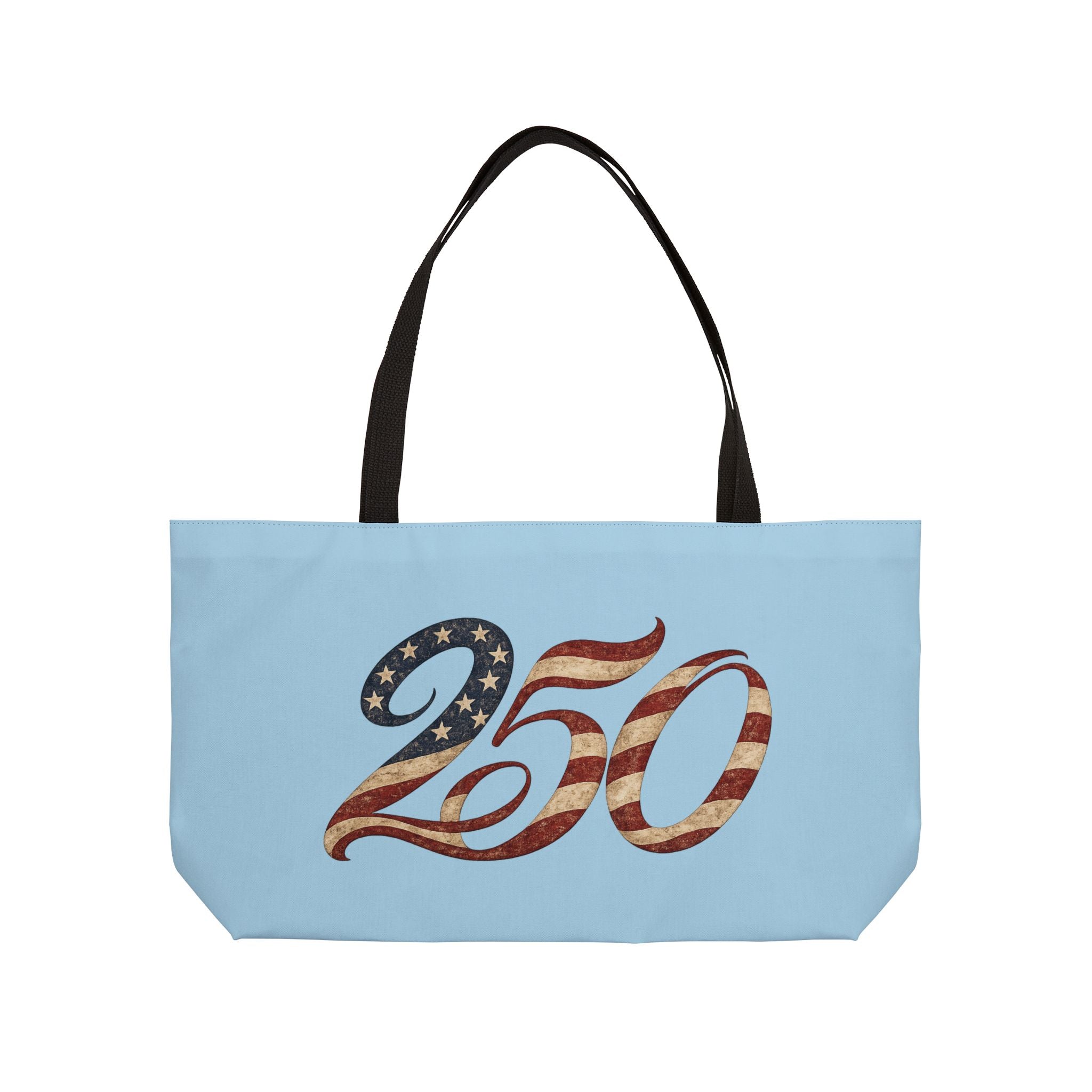 Patriotic '250' Weekender Tote Bag – American Flag Vintage Travel Tote