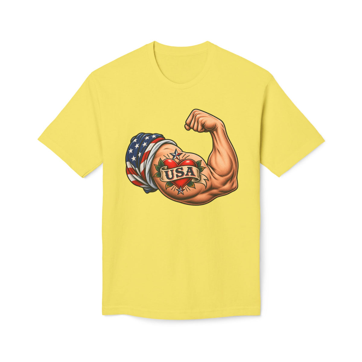 USA Tattoo On Flexed Muscle T-Shirt