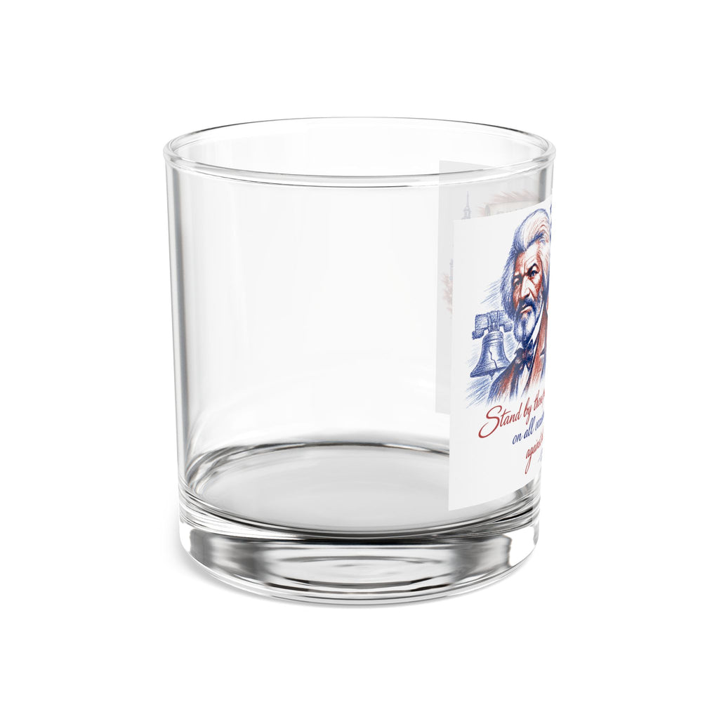 Frederick Douglass Tribute Rocks Glass — 10oz Whiskey Tumbler with Patriotic Quote