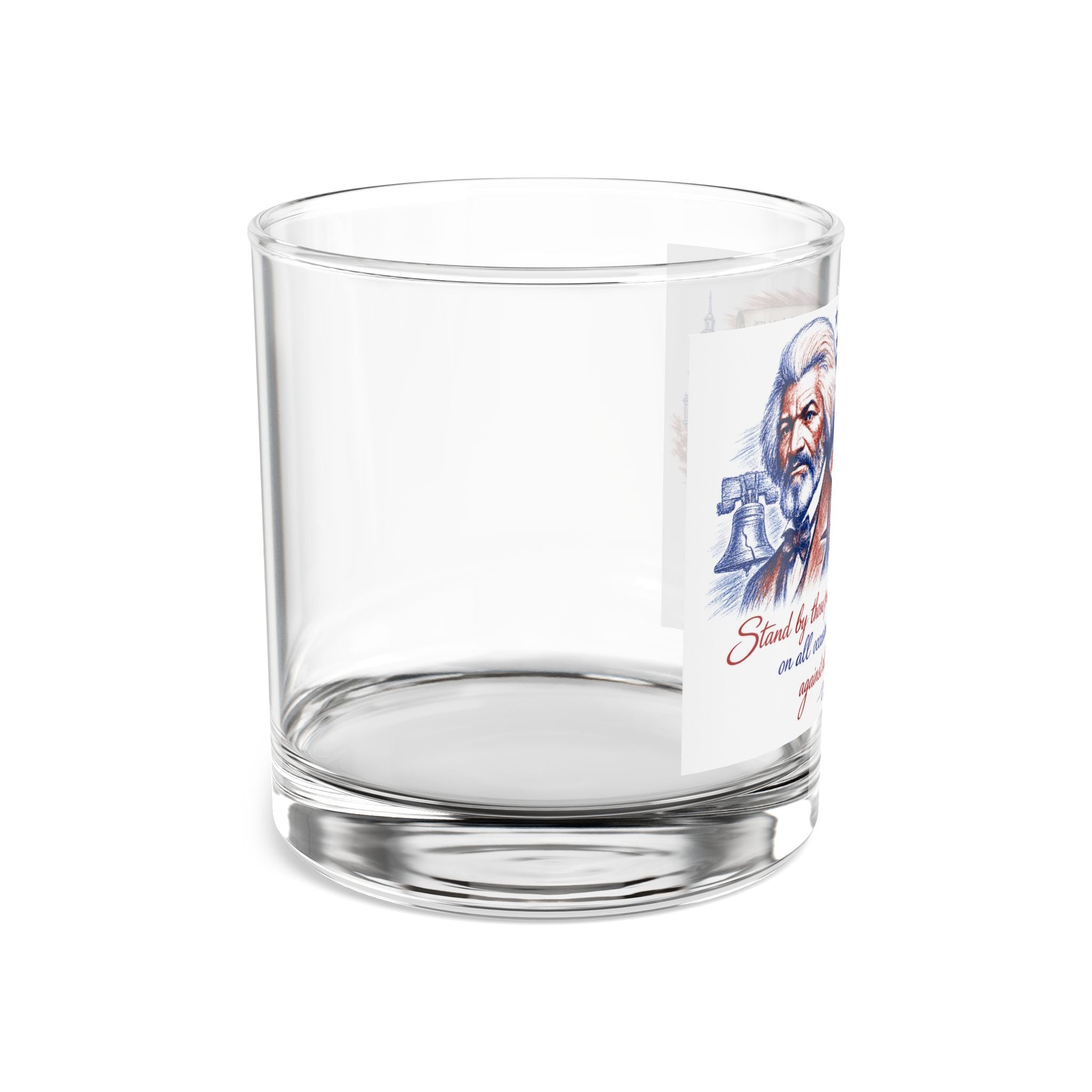Frederick Douglass Tribute Rocks Glass — 10oz Whiskey Tumbler with Patriotic Quote