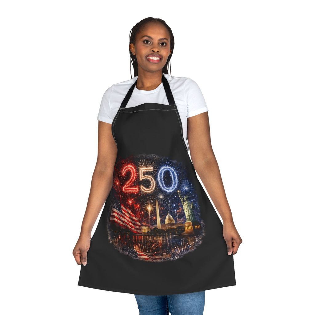 America's 250th Fireworks Celebration Apron — Patriotic BBQ & Fourth of July Cooking Apron
