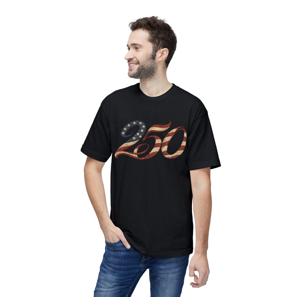 250 American Flag Number T-Shirt — Patriotic 250th Anniversary Tee