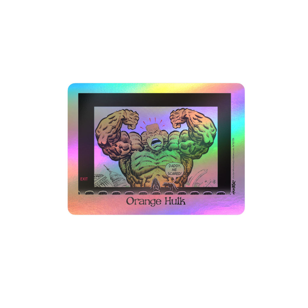 "Orange Hulk" Sticker (Kiss-Cut) - Alexander Hunter Political Cartoon (Washington Times) Vinyl Decal