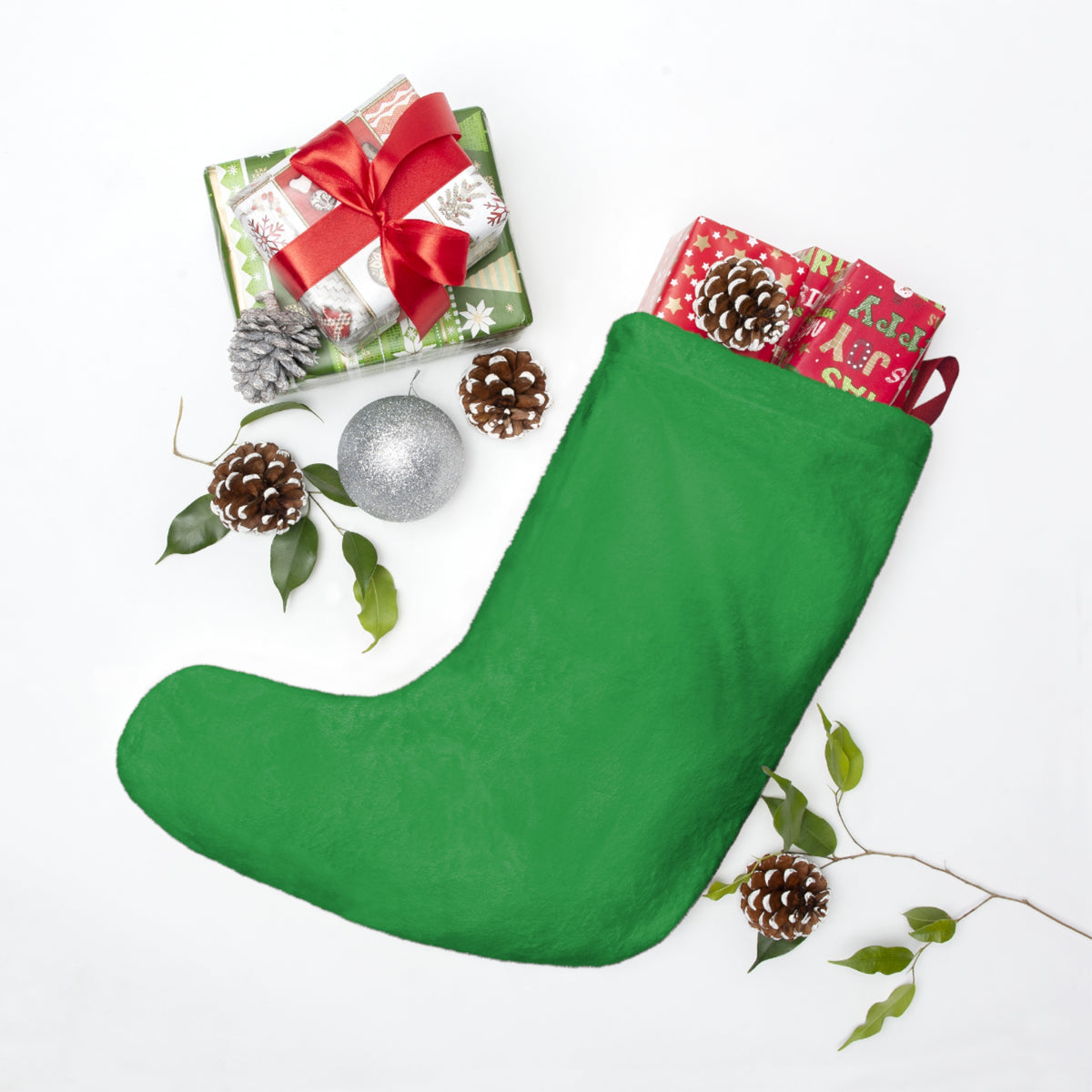 Political White House 'Get Off My Lawn!' Green Christmas Stocking