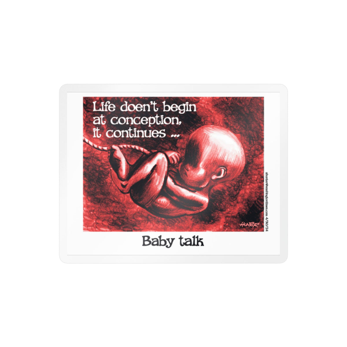 Pro-Life Political Cartoon Kiss-Cut Vinyl Decal – Alexander Hunter (The Washington Times)