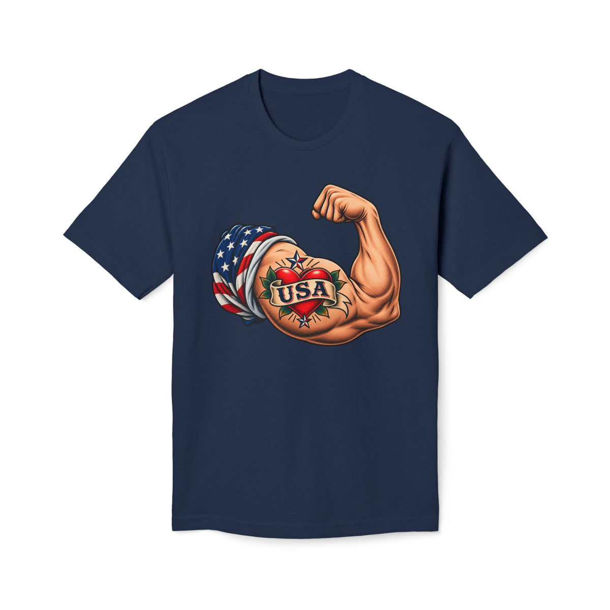 USA Tattoo On Flexed Muscle T-Shirt