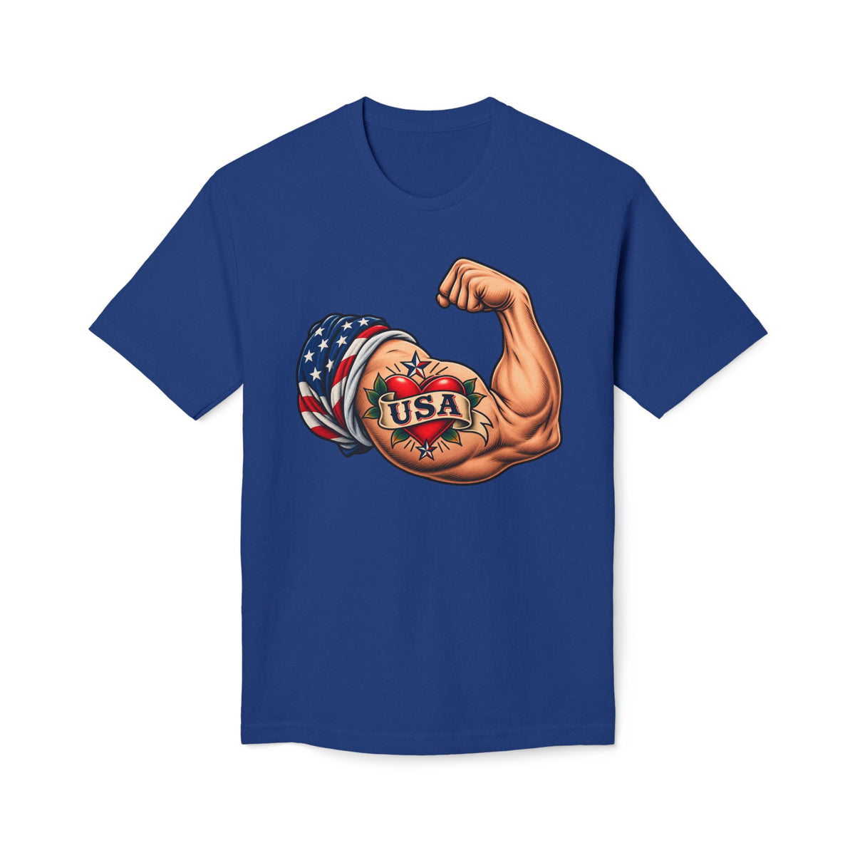 USA Tattoo On Flexed Muscle T-Shirt