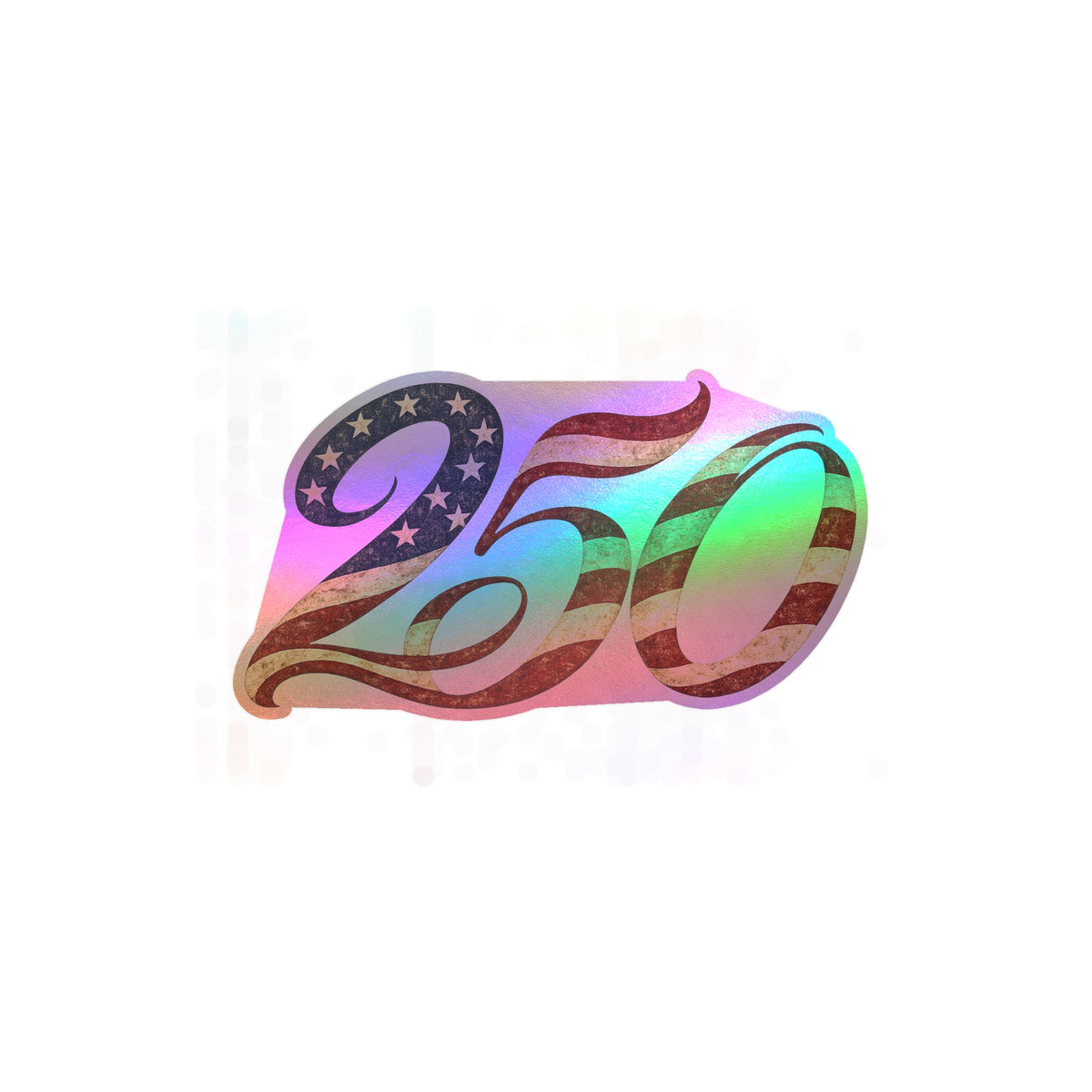 America's 250th Birthday Flag Vinyl Decal — Patriotic Kiss-Cut Sticker for Laptops, Water Bottles and More