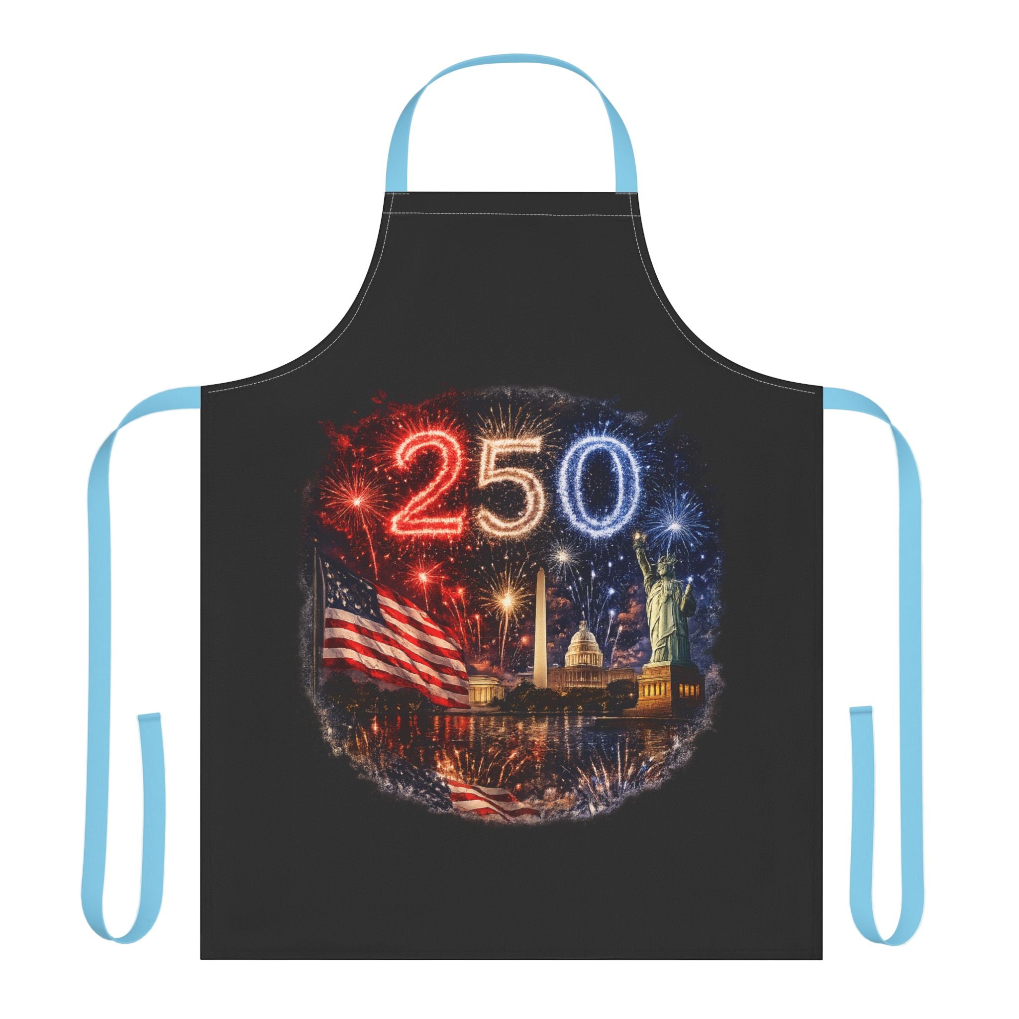 America's 250th Fireworks Celebration Apron — Patriotic BBQ & Fourth of July Cooking Apron