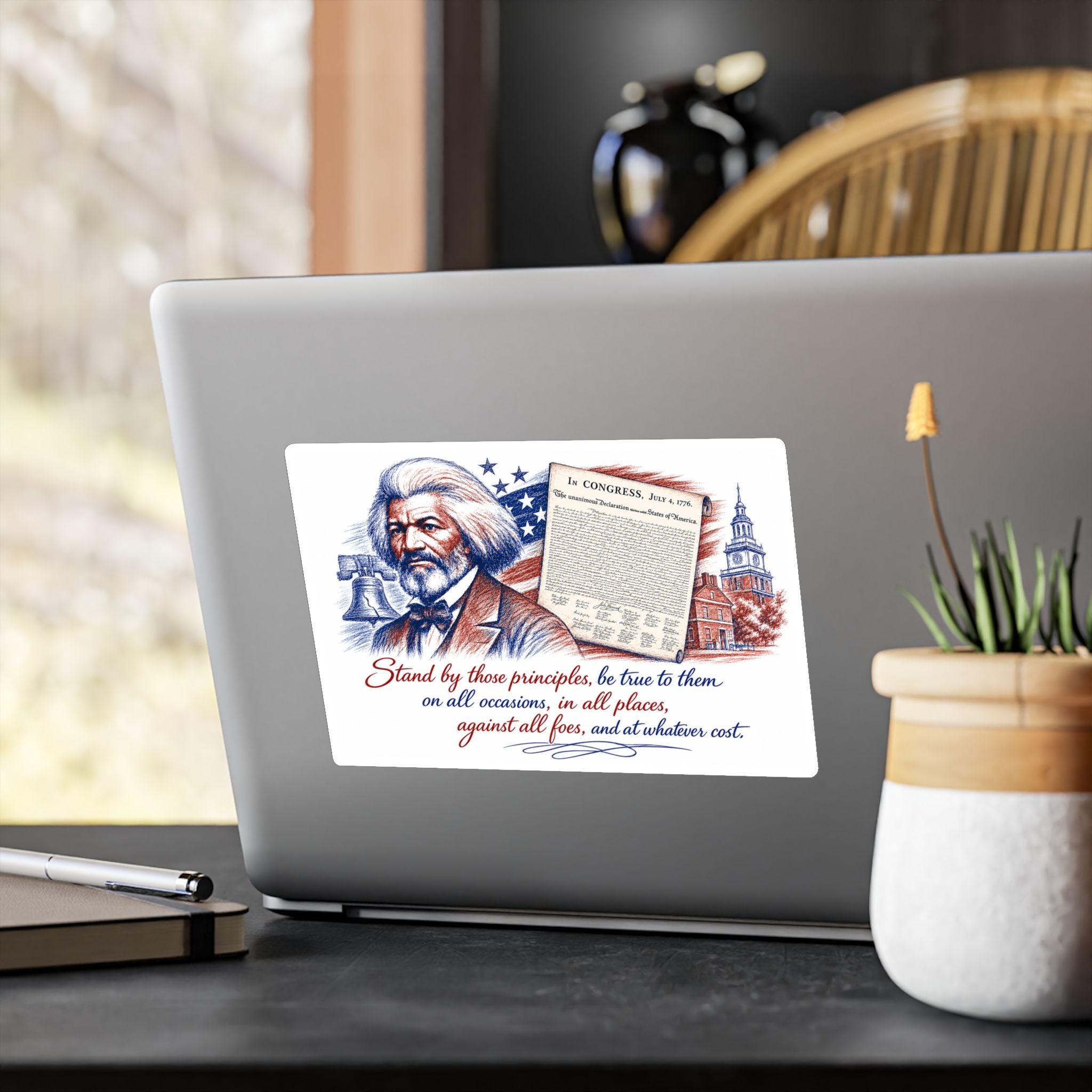 Frederick Douglass Quote Vinyl Decal — Patriotic Historical Sticker